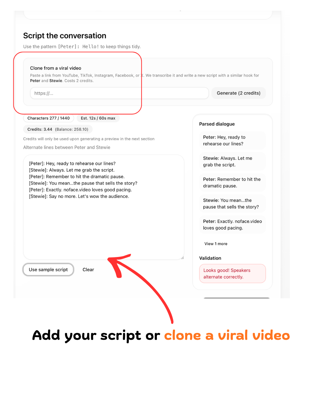 Select a viral gameplay background — parkour and Minecraft clips work best