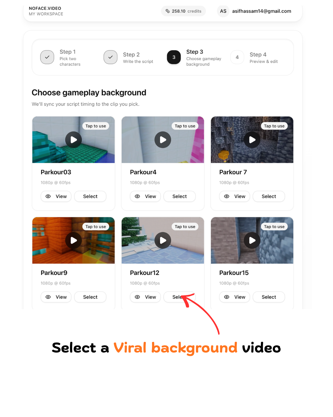 Generate a preview, fine-tune in the editor, then render final HD